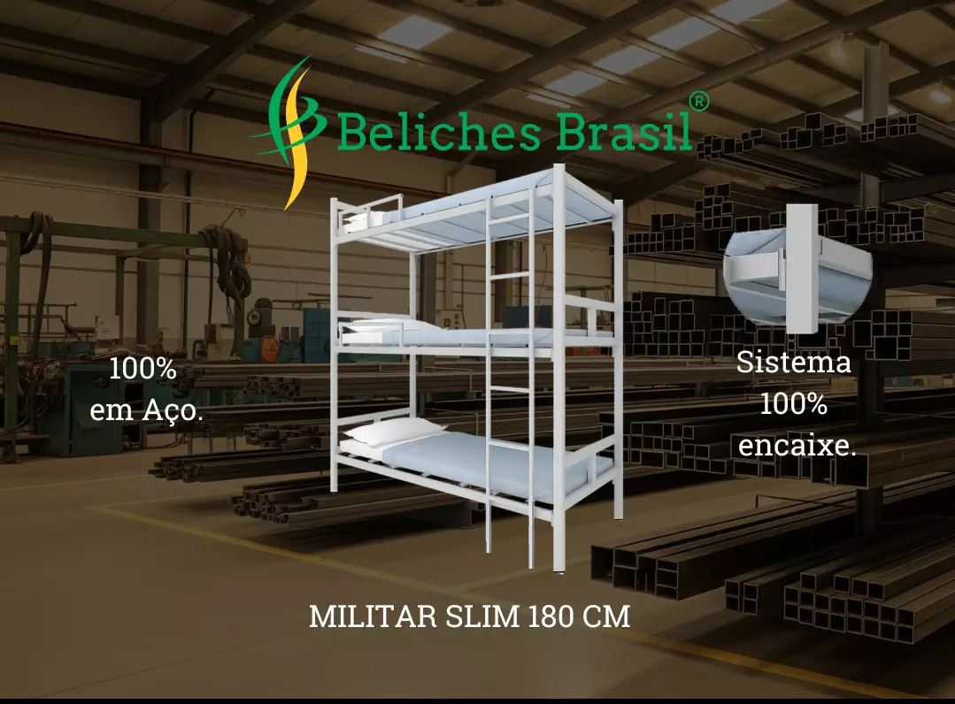 Treliche Militar 100% em Aço e de Encaixe Beliches Brasil®.